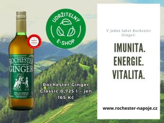 💛 Imunita, energie, vitalita. To vše v jedné lahvi Rochester Ginger. A navíc – nakupujete v certifikovaném Udržitelném...