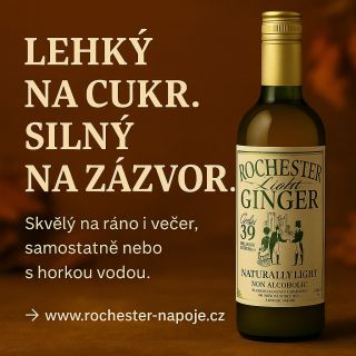 💚 Rochester Ginger Light – zero cukru, stejná porce zázvoru. Skvělý na ráno i večer – samostatně nebo s horkou vodou....