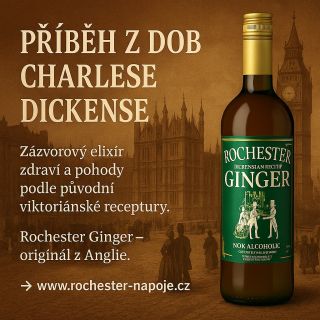 🕰️ Příběh & tradice 🕰️ Nápoj s příběhem z dob Charlese Dickense. Rochester Ginger – zázvorový elixír zdraví a pohody podle...
