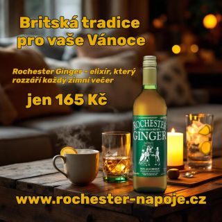 Zahřeje jako Vánoce u krbu. 🔥🎄 Objevte pravý britský elixír – Rochester Ginger. Nealkoholický, hřejivý, plný zázvoru a...